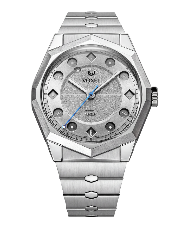 Argent MERIDION — Acier 904L intégré, 12h