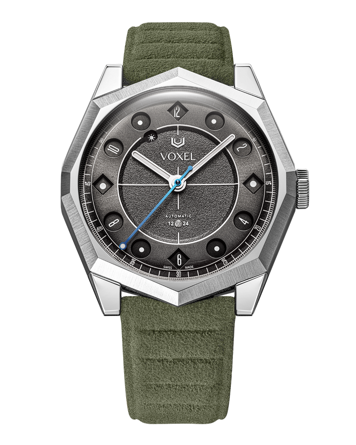 MERIDION Noir — Khaki Alcantara®, 12h
