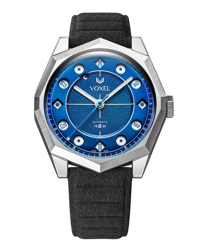 Blue MERIDION — Alcantara® noir, 24H
