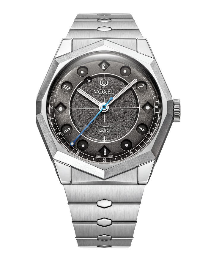 MERIDION Noir — Acier 904L intégré, 12h