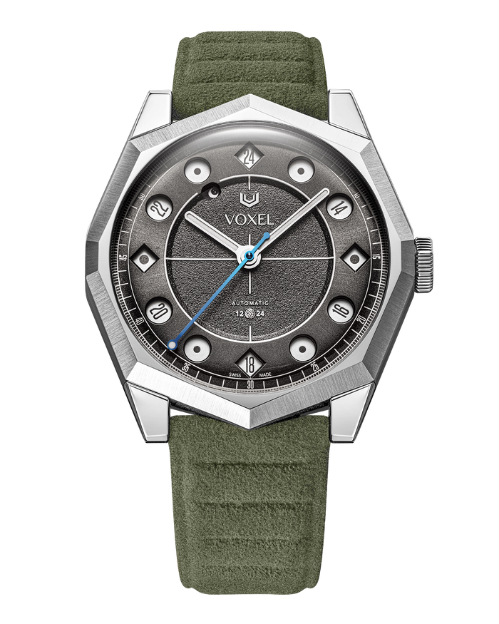 MERIDION Noir — Khaki Alcantara®, 24H
