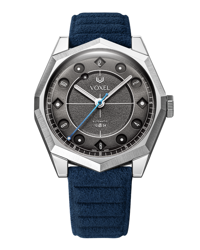 MERIDION Noir — Alcantara® Marine, 12h