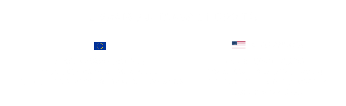 Shipping, taxes & duties: EU all taxes and duties included; US and rest of the world taxes and duties not included.